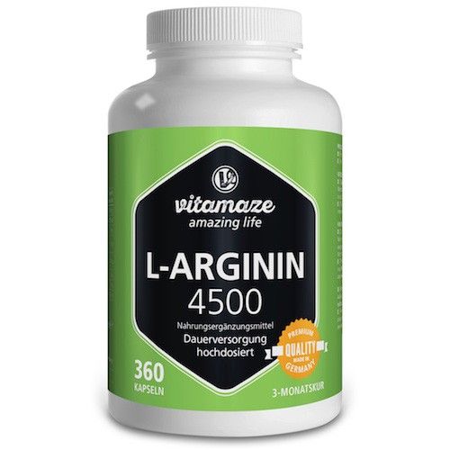 L-Arginin hochdosiert 4.500 mg Vitamaze, 360 ST