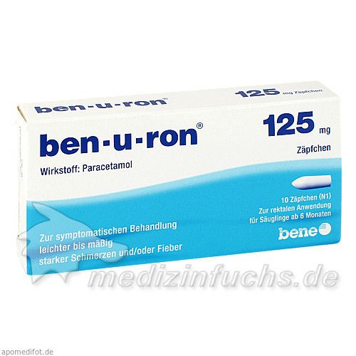 ben-u-ron 125mg Zäpfchen, 10 ST