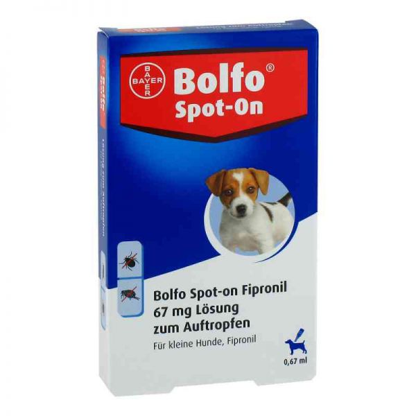 Bolfo Spot-on Fipronil 67 mg Lösung für kleine Hunde (3 stk)