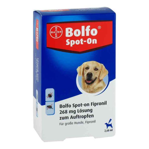 Bolfo Spot-on Fipronil 268 mg Lösung für grosse Hunde (3 stk)