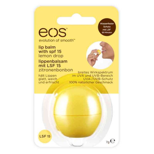 Eos Lip Balm lemon drop Lsf 15 Blister (1 stk)