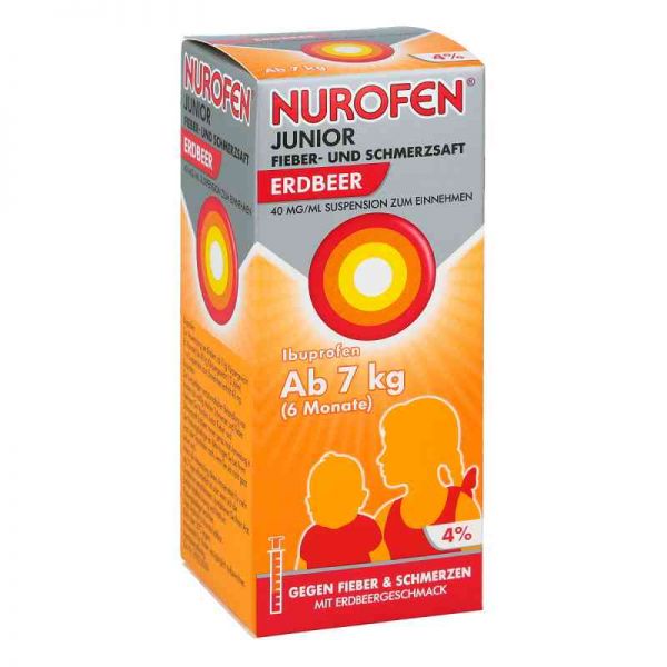 Nurofen Junior Fieber-u.schmerzsaft Erdbe.40 mg/ml (150 ml)