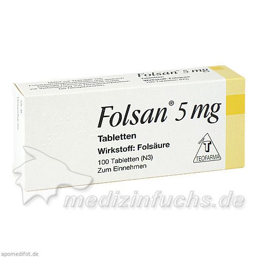 Folsan 5mg, 100 ST