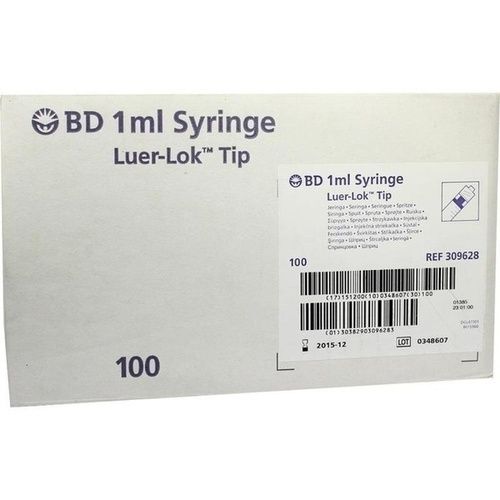 BD Plastipak Luer Lok 3teil. Spritze, 100X1 ML