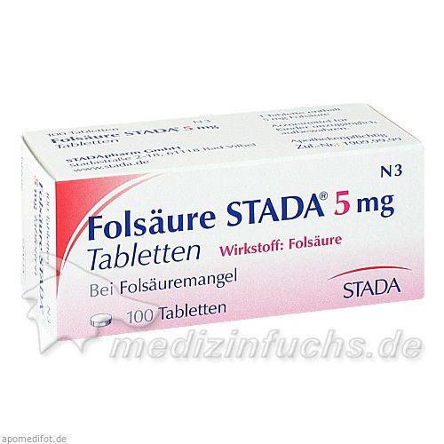 Folsäure STADA 5mg Tabletten, 100 ST