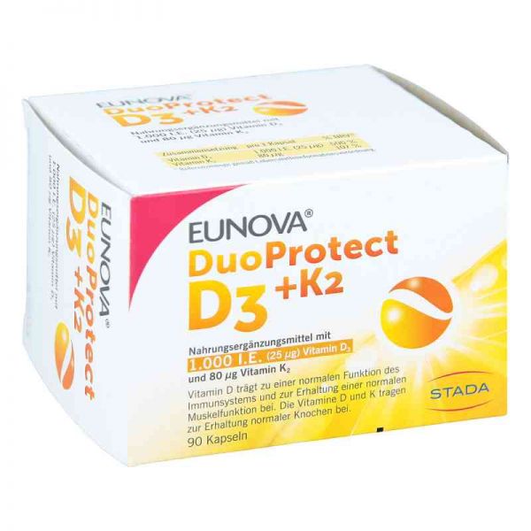 Eunova Duoprotect D3+k2 1000 I.e./80 [my]g Kapseln (90 stk)