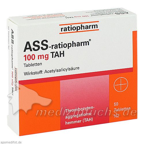 Ass-ratiopharm 100mg TAH, 50 ST