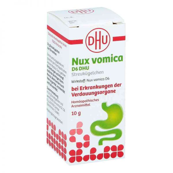 Nux Vomica D 6 Dhu Globuli bei Erkr.d.verdauungsorg. (10 g)