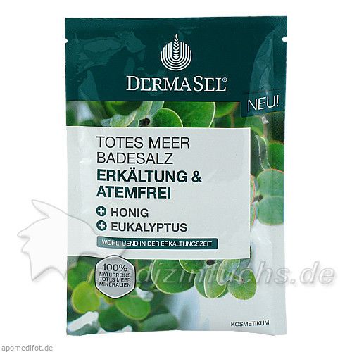 DermaSel Totes Meer Badesalz Erkältung&Atemfrei, 80 G