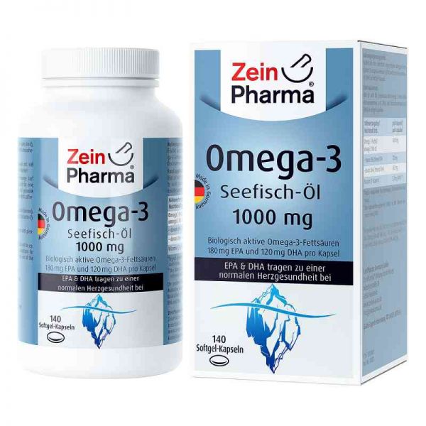 Omega-3 1000 mg Seefischöl Softgelkapseln hochdo. (140 stk)