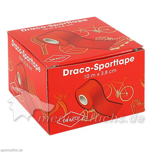 Dracotapeverband 10mx3.8cm rot, 1 ST