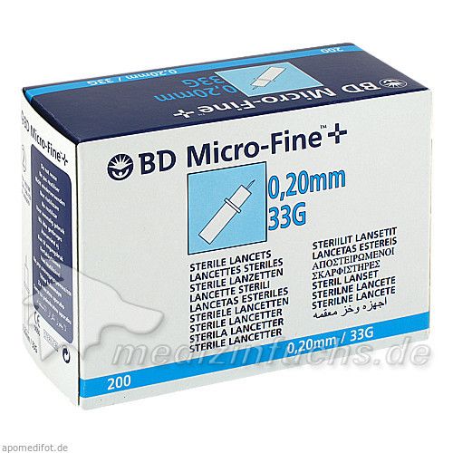 BD MICRO-FINE+Lanzetten 0.20mm (33G), 200 ST