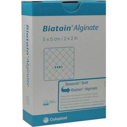 Biatain Alginate Kompressen 5x5cm, 10 ST