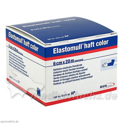 ELASTOMULL HAFT 20MX6cm color blau, 1 ST