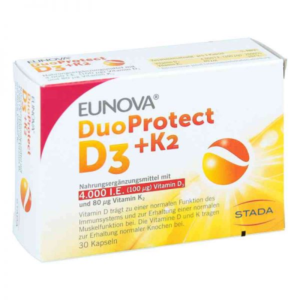 Eunova Duoprotect D3+k2 4000 I.e./80 [my]g Kapseln (30 stk)