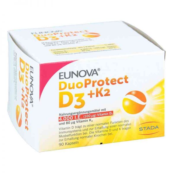 Eunova Duoprotect D3+k2 4000 I.e./80 [my]g Kapseln (90 stk)