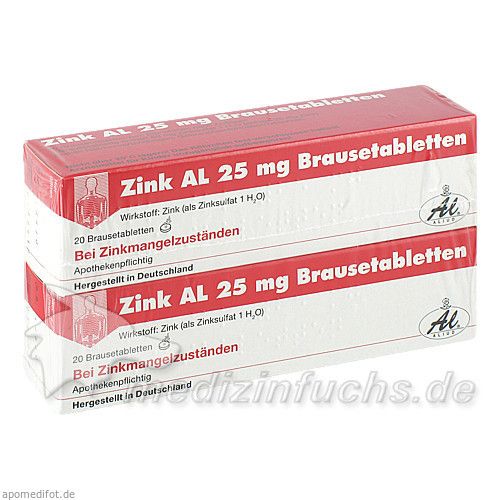 ZINK AL 25 mg Brausetabletten, 40 ST