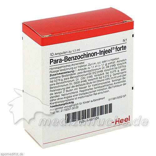 PARA BENZOCHINON INJ FORTE, 10 ST