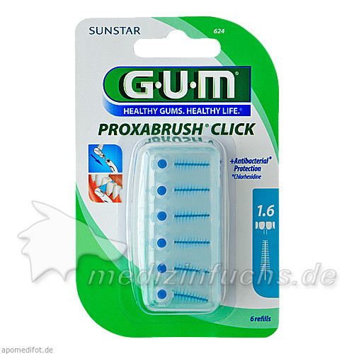 GUM PROXABRUSH CLICK NACHF TANNE, 6 ST