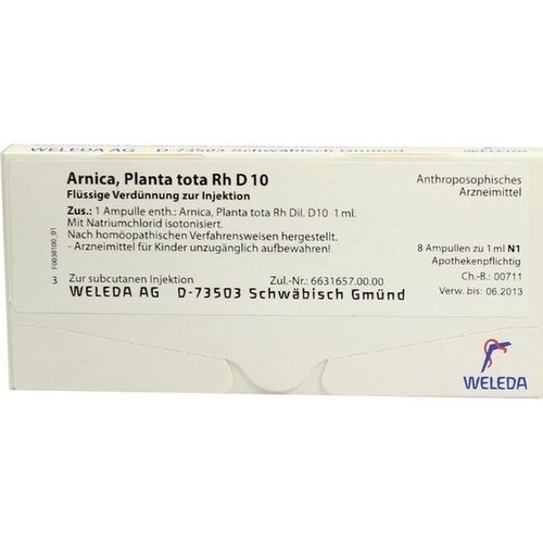 ARNICA PLANTA TOTA RH D10, 8X1 ML