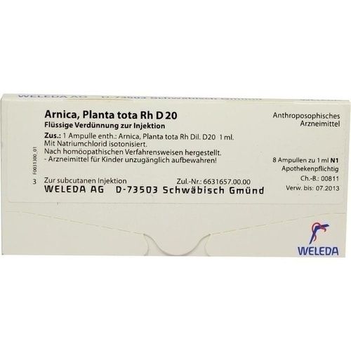 ARNICA PLANTA TOTA RH D20, 8X1 ML