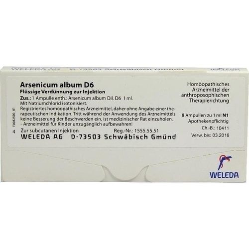 ARSENICUM ALB D 6, 8 ST