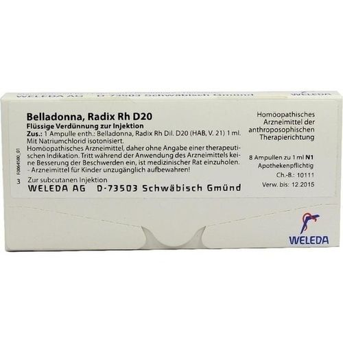 BELLADONNA RAD RH D20, 8X1 ML