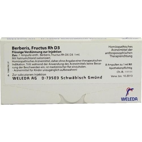 BERBERIS FRUCT RH D 3, 8X1 ML