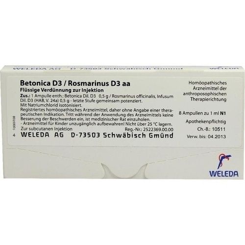 BETONICA D 3/ ROSMARIN D 3, 8X1 ML