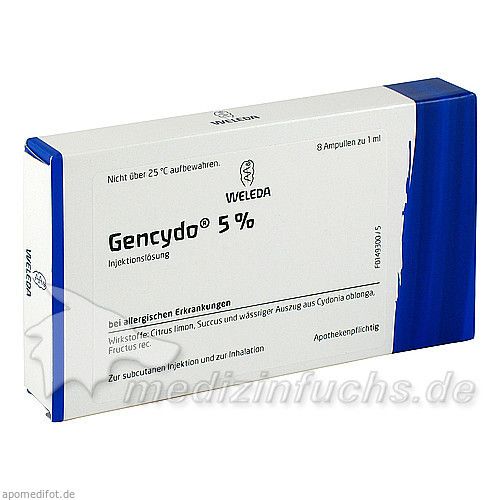 GENCYDO 5%, 8 ST