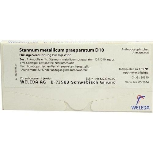 STANNUM MET PRAEP D10, 8X1 ML