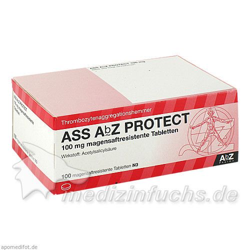 ASS AbZ PROTECT 100 mg magensaftresistente Tabl, 100 ST