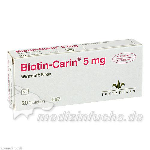 Biotin-Carin 5 mg Lactose-Glutenfrei, 20 ST