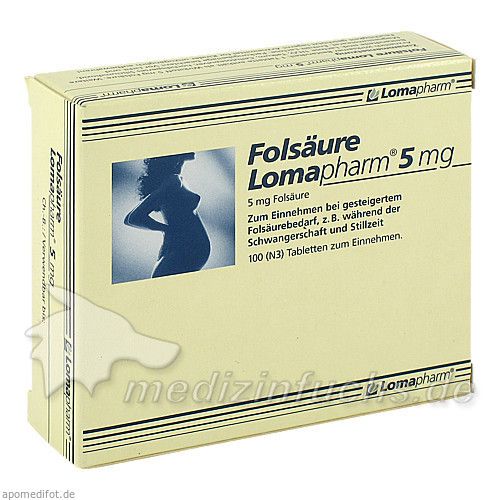 Folsäure Lomapharm 5mg, 100 ST