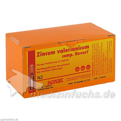 ZINCUM VALERIANICUM COMP.Hevert Ampullen, 50 ST