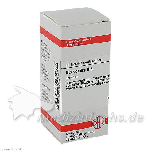 NUX VOMICA D 6, 80 ST