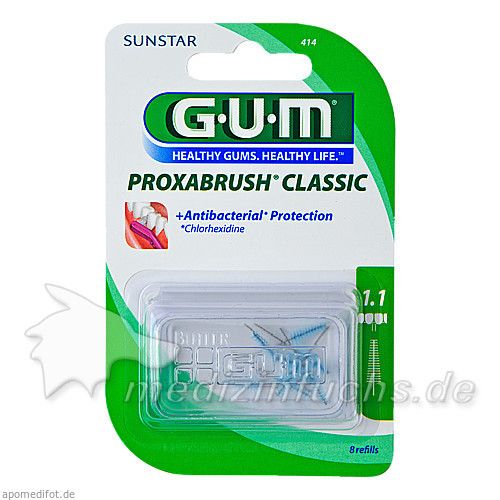 GUM PROXABRUSH Ersatzbürsten 0.5mm Tanne, 8 ST