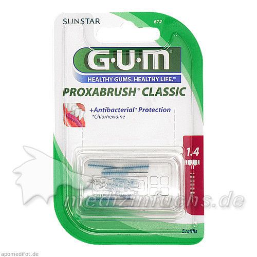 GUM PROXABRUSH Ersatzbürsten 0.7mm Kerz, 8 ST