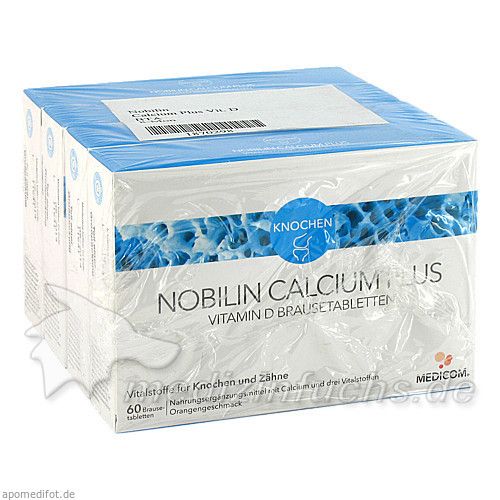 Nobilin Calcium Plus Vitamin D Brausetabletten, 4X60 ST