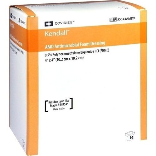 Kendall AMD Schaumverband 10x10cm m.PHMB, 10 ST