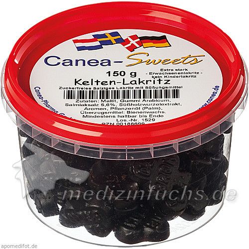 Kelten-Lakritz zuckerfrei Canea, 150 G