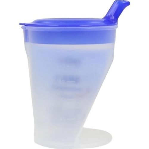 Trinkbecher ERGO 250ml m.Deckel u.Graduierung blau, 1 ST