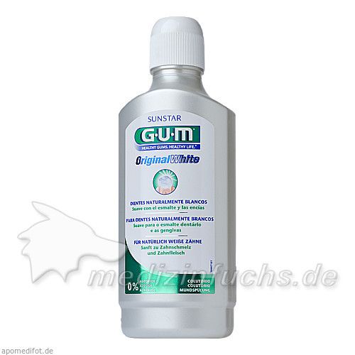 GUM Original White Mundspülung ohne Alkohol, 500 ML