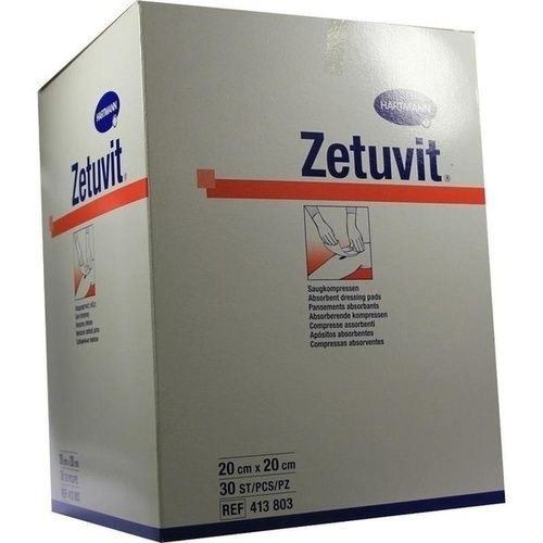 ZETUVIT Saugkompressen unsteril 20x20 cm, 30 ST