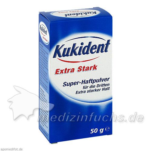 KUKIDENT Haftpulver extra stark, 50 G