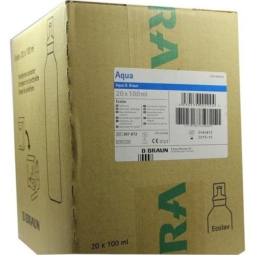 Aqua B.Braun Ecolav, 20X100 ML