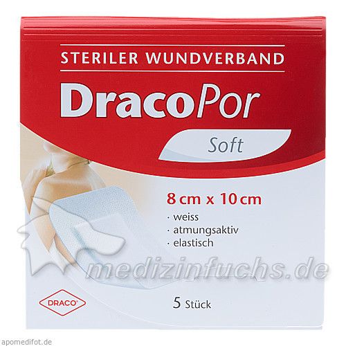 DRACOPOR Wundverband steril 8cmx10cm, 5 ST