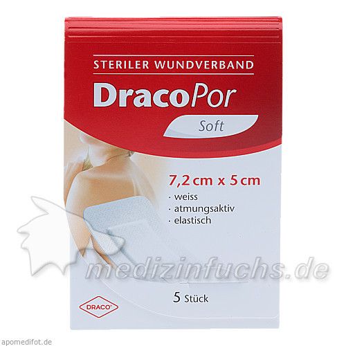 DRACOPOR Wundverband steril 5cmx7.2cm, 5 ST