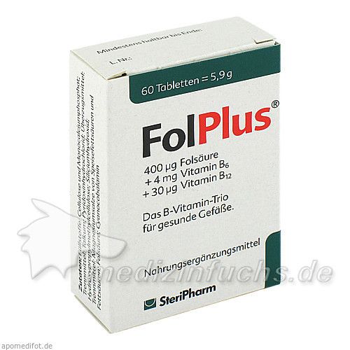 FOLPLUS laktosefrei Tabletten, 60 ST