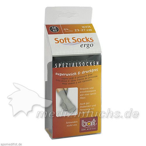 BORT SOFT-SOCKS W SCHWARZ 38-40, 2 ST